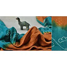 Roha ★ Bandhani & Ajrakh ★ Tussar silk saree { P }